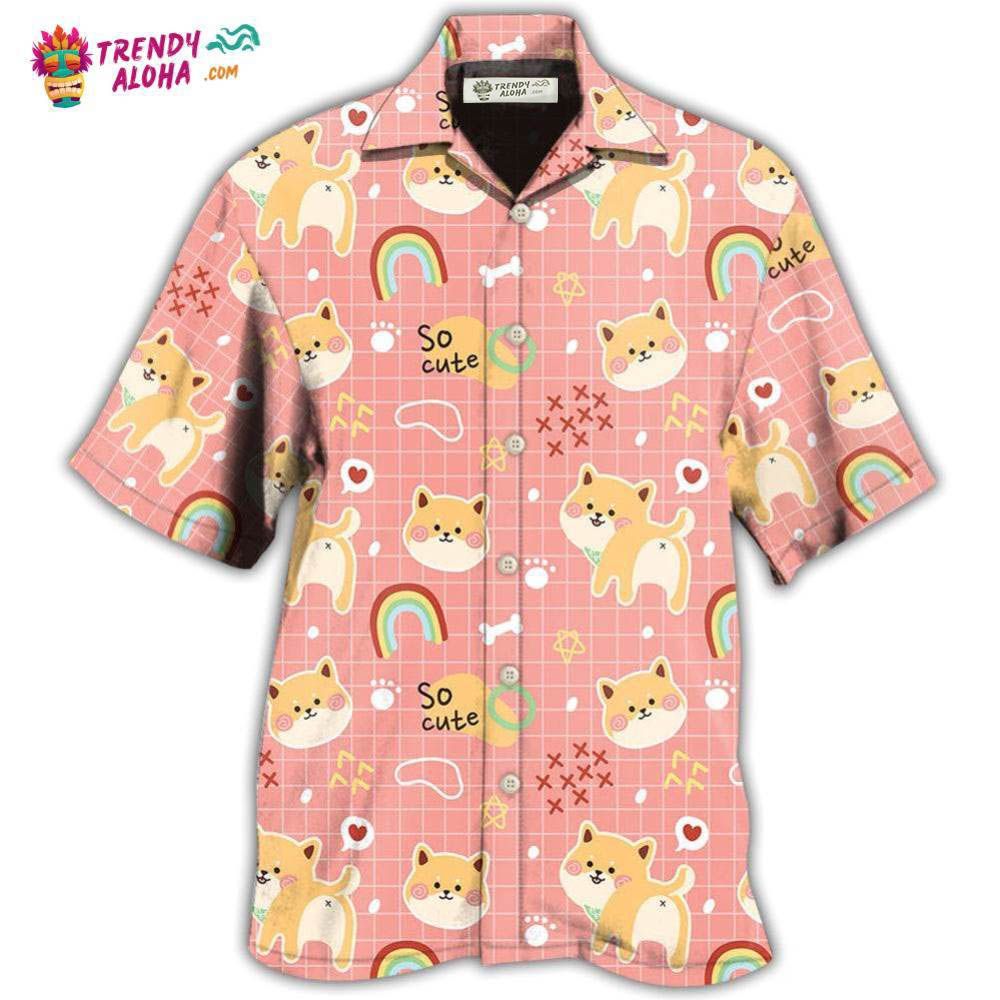 Shiba Inu Cute Rainbow Hawaiian Shirt – Trendy Aloha Shiba Inu Cute Rainbow Hawaiian Shirt – Trendy Aloha