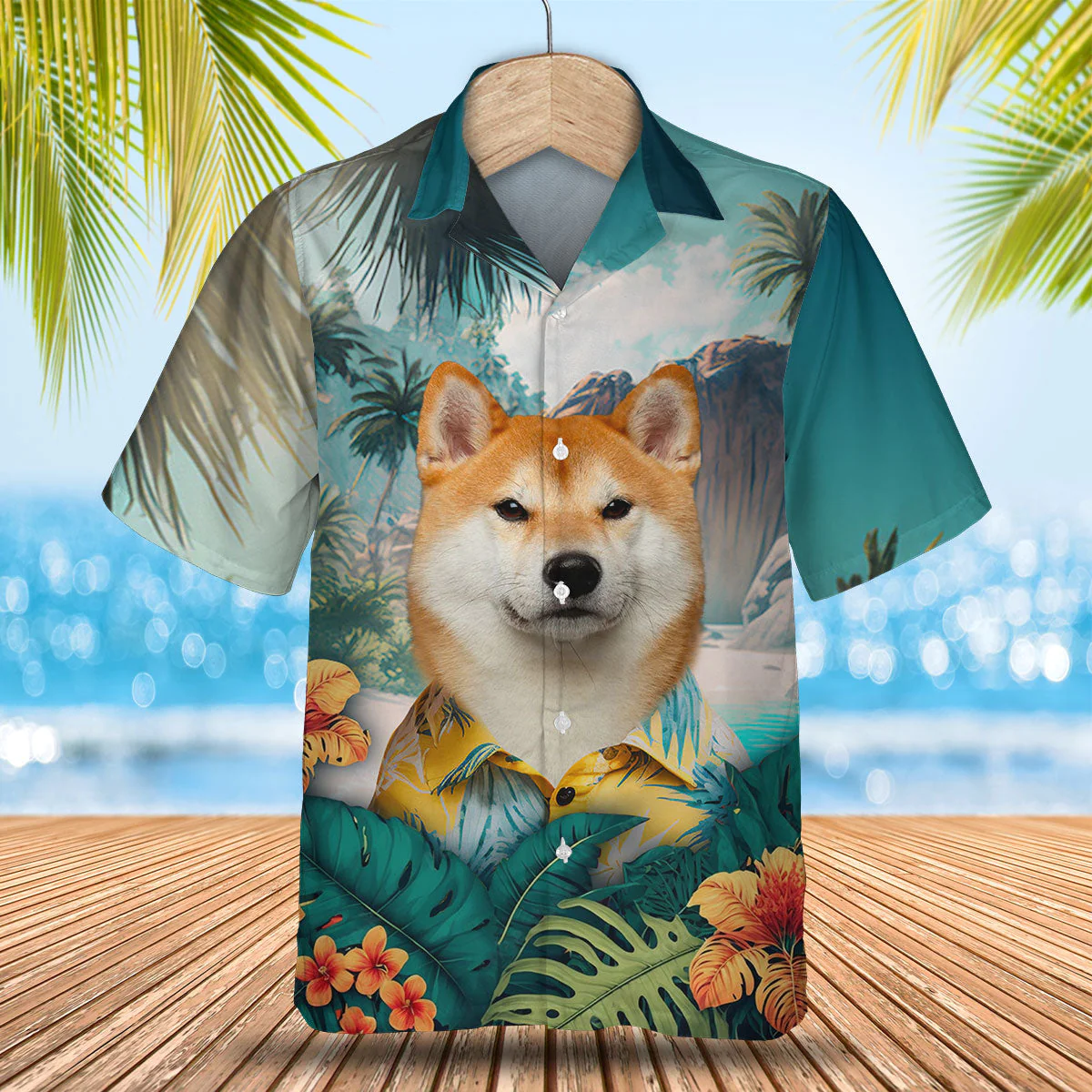 Shiba Inu Enigma Vividly Presented In 3D Hawaiian Tropical Shirt Shiba Inu Enigma Vividly Presented In 3D Hawaiian Tropical Shirt