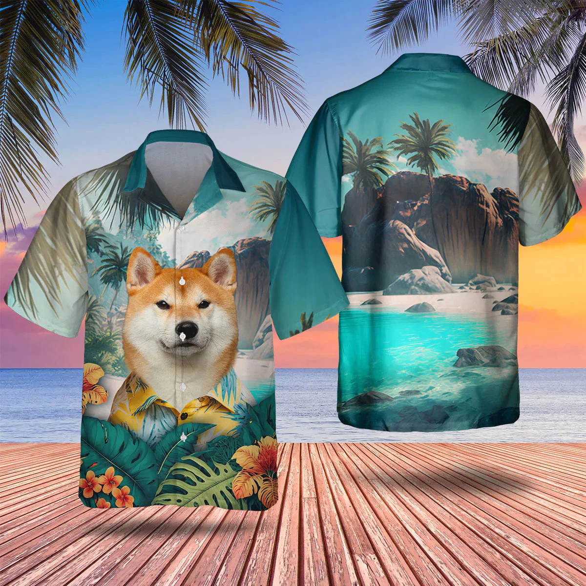 Shiba Inu Tropical Trendy Hawaiian Shirt, Dog Lover Trendy Hawaiian Shirt, Summer Gift For Men And Women Shiba Inu Tropical Trendy Hawaiian Shirt, Dog Lover Trendy Hawaiian Shirt, Summer Gift For Men And Women