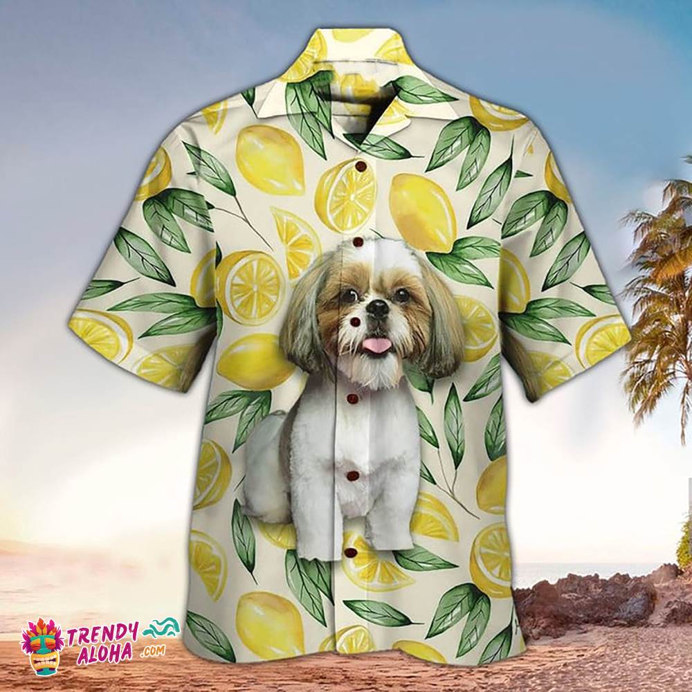 Shih Tzu Hawaiian Shirt Shih Tzu Lemon Pa Hawaiian Aloha Beach Shirt