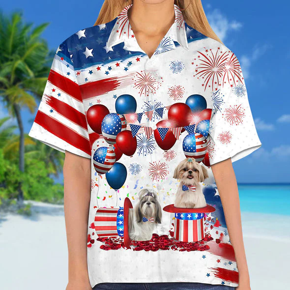 Shih Tzu Independence Day Trendy Hawaiian Shirt For Men And Women, 4Th Of July Trendy Hawaiian Shirt