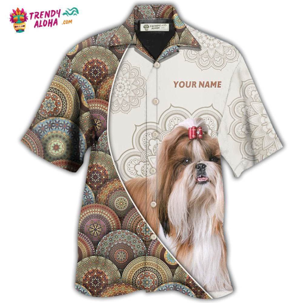 Shih Tzu Mandala Art Pattern Personalized Hawaiian Shirt – Trendy Aloha Shih Tzu Mandala Art Pattern Personalized Hawaiian Shirt – Trendy Aloha