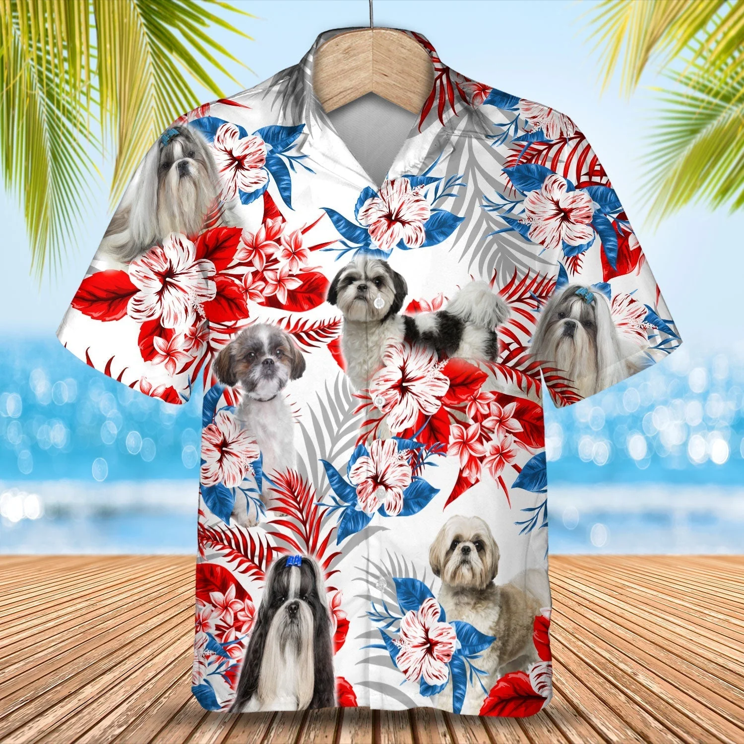 Shih Tzu Summer Hawaiian Shirt Ideal for Men and Women