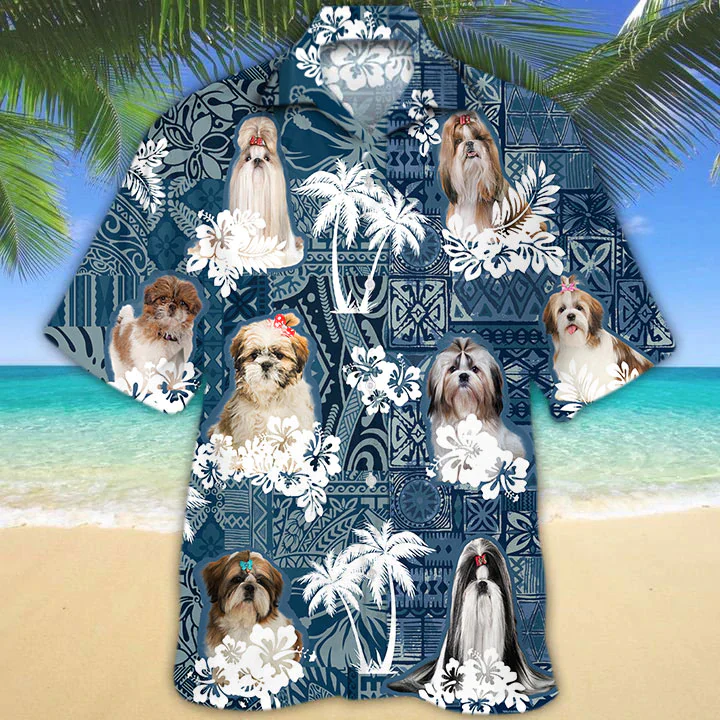 Shih Tzu Trendy Hawaiian Shirt Shih Tzu Trendy Hawaiian Shirt