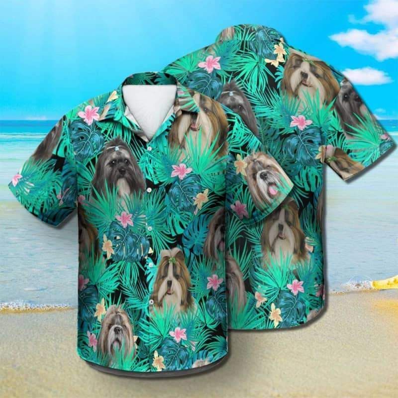 Shih Tzu Trendy Hawaiian Shirt, Dog Summer Leaves Trendy Hawaiian Shirt, Unisex Print Aloha Short Sleeve Casual Shirt Summer Gifts Shih Tzu Trendy Hawaiian Shirt, Dog Summer Leaves Trendy Hawaiian Shirt, Unisex Print Aloha Short Sleeve Casual Shirt Summer Gifts