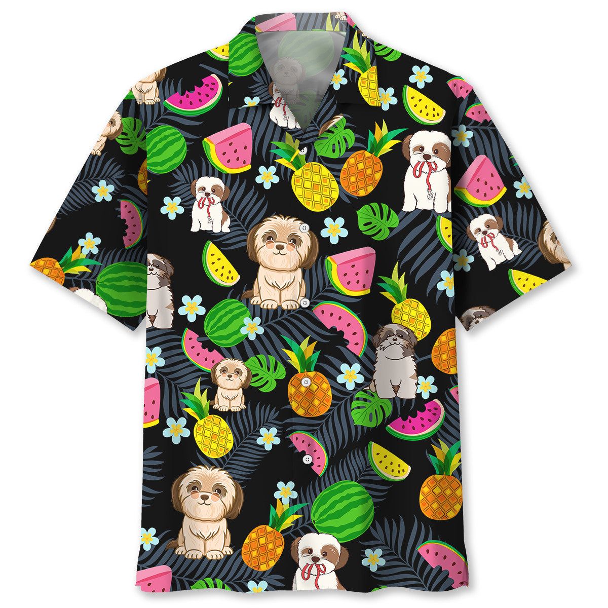 Shih Tzu Trendy Hawaiian Shirt – Embrace the Tropical Vibes with this Stylish Trendy Hawaiian Shirt