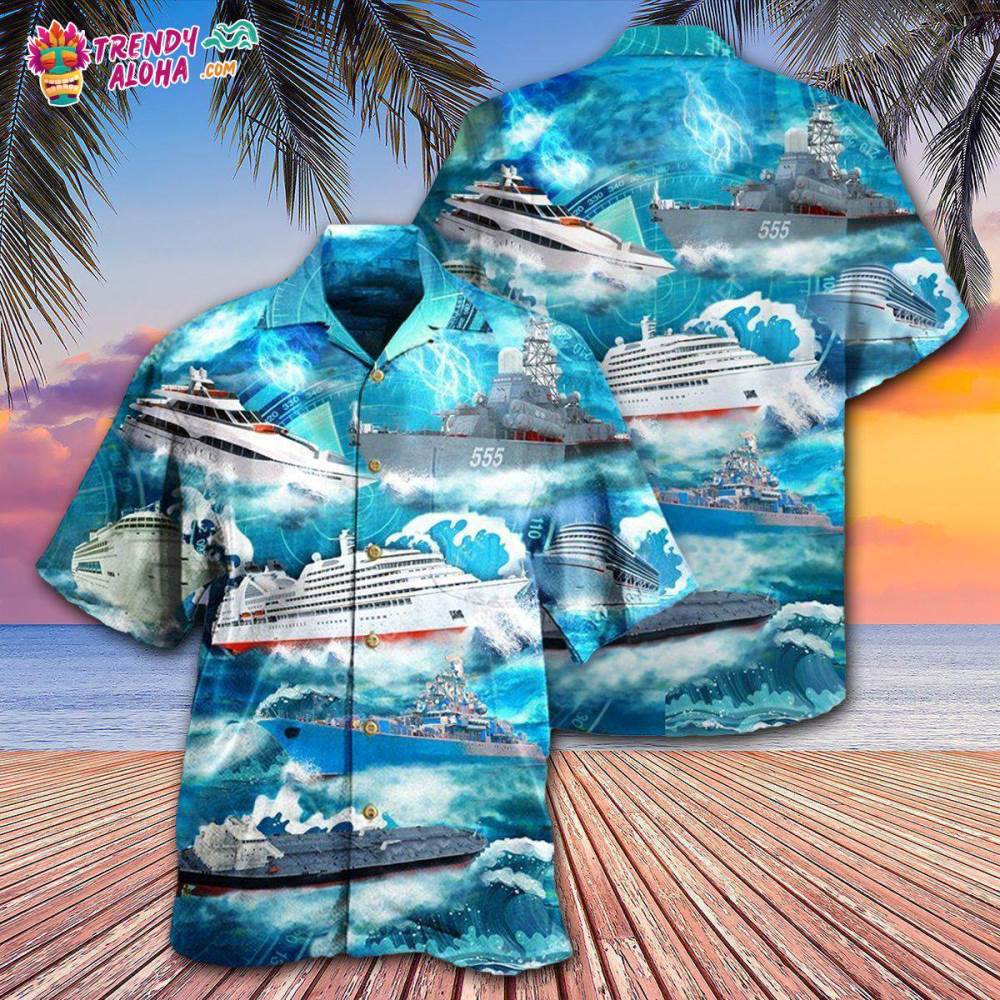 Ship Over Sea Hawaiian Shirt – Trendy Aloha