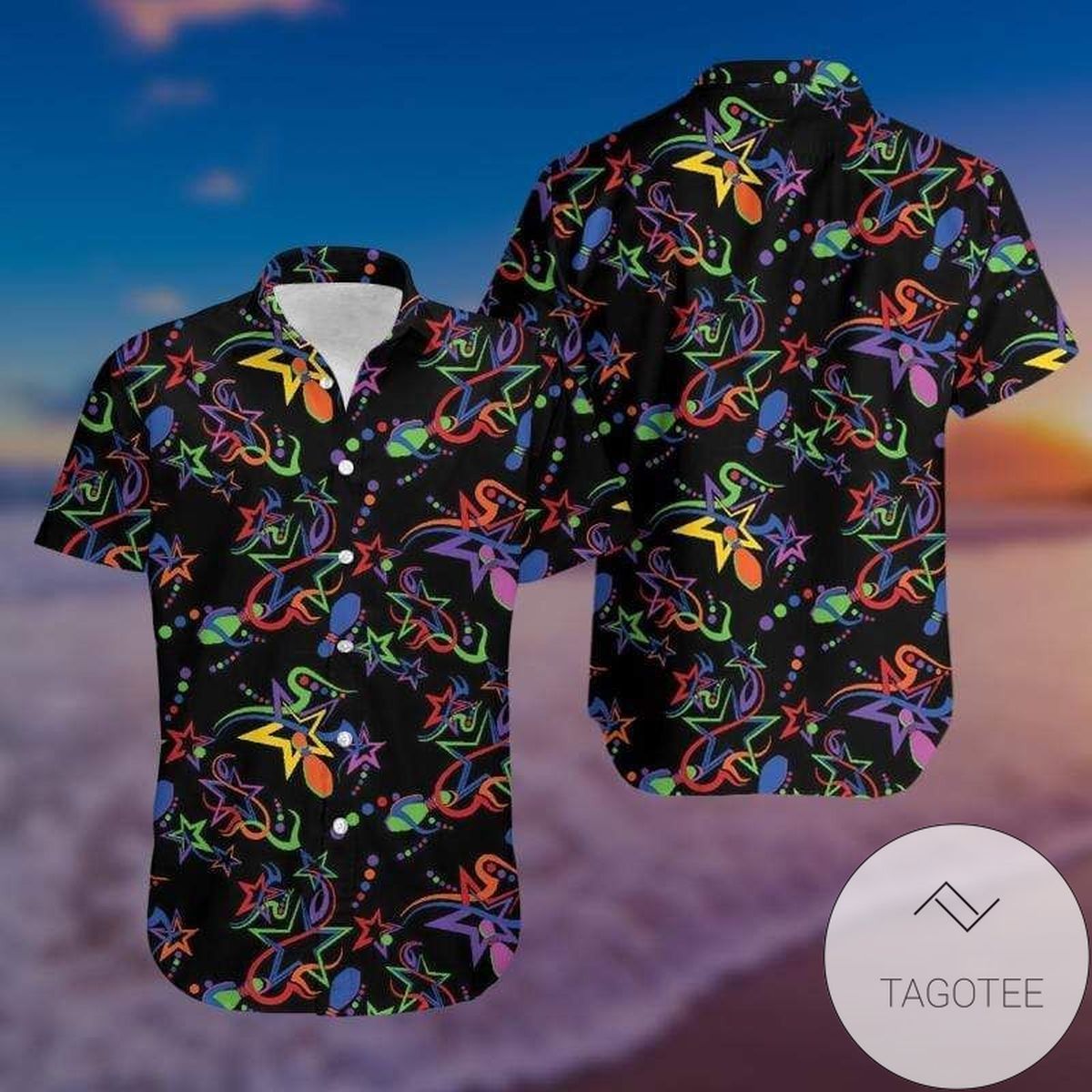 Shop Colorful Bowling Strike So Cute Unisex Hawaiian Shirts