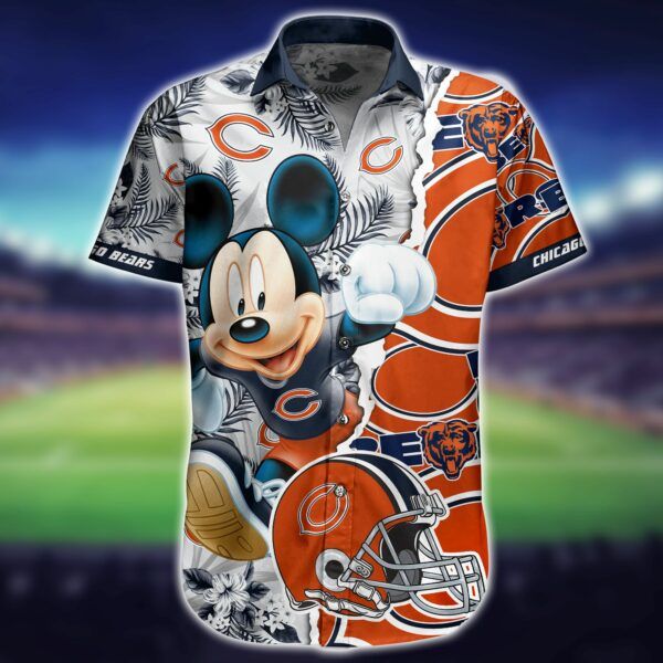 Short Mickey All Over Print: NFL Chicago Bears Hawaiian Shirt