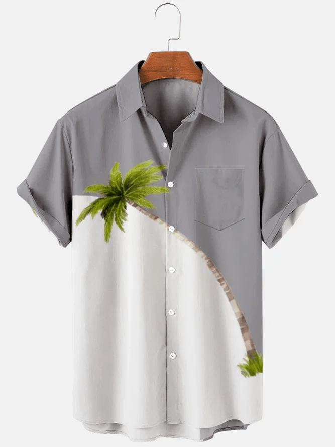 Short Sleeve Coconut Tree Trendy Hawaiian Shirts For Men And Women Short Sleeve Coconut Tree Trendy Hawaiian Shirts For Men And Women