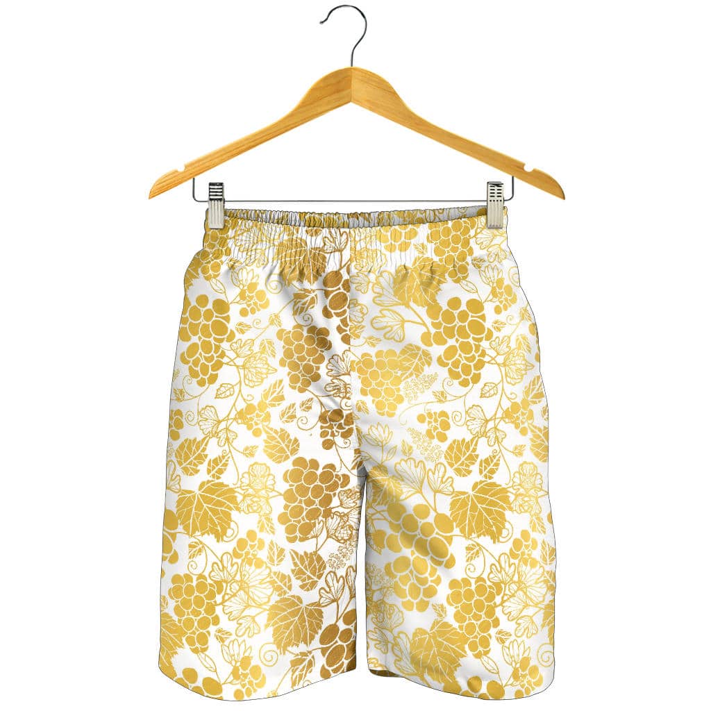 Shorts Designed with Golden Grape Pattern for All Ages