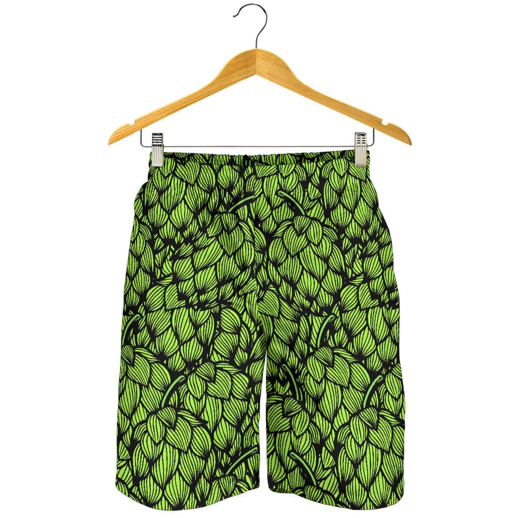 Shorts Feature Green Hop Pattern for All Ages