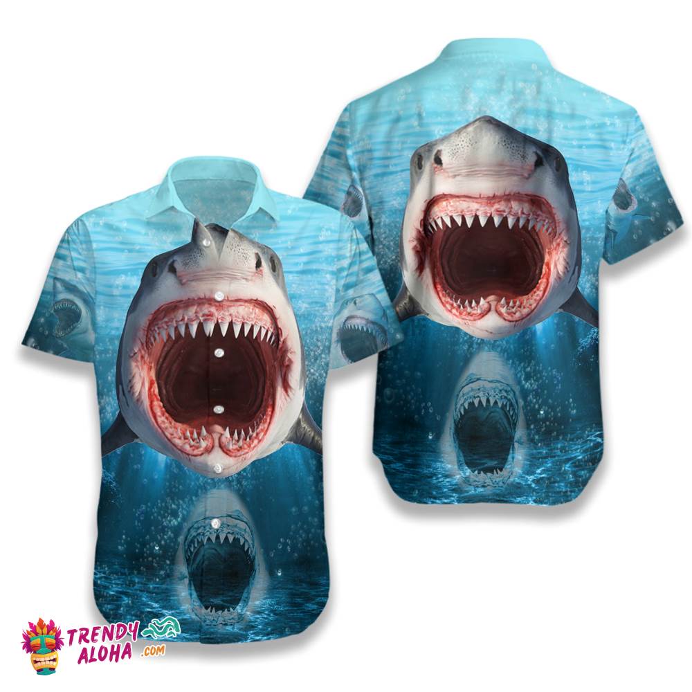 Show Your Teeth Shark Hawaiian Shirt