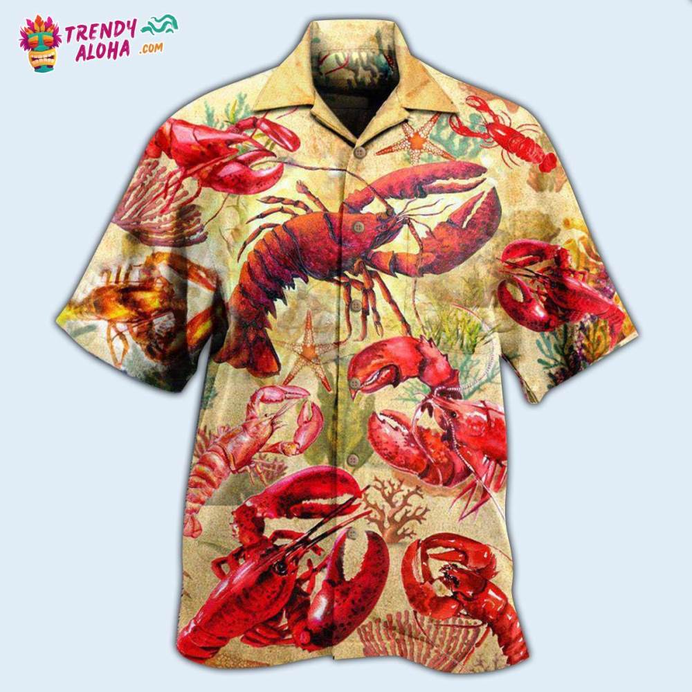Shrimp Animals Red In The Ocean Hawaiian Shirt – Trendy Aloha
