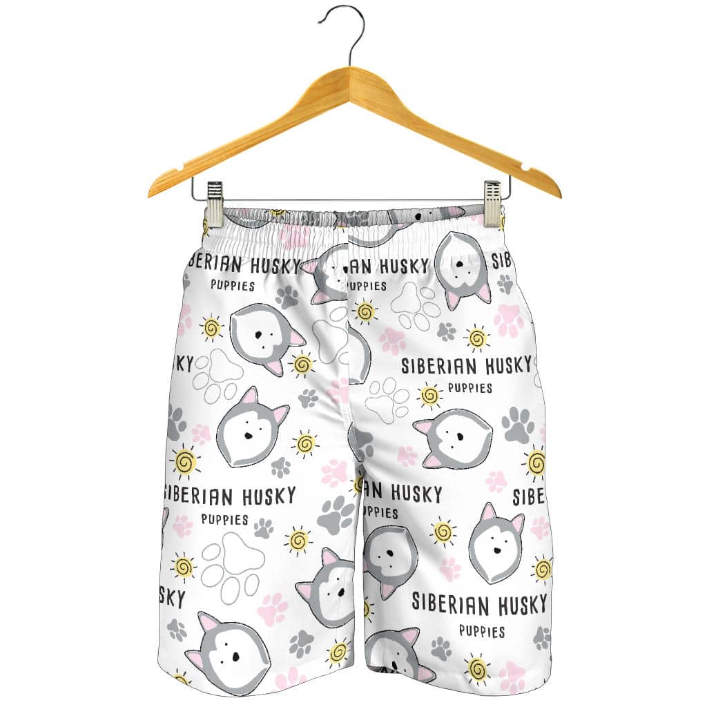 Siberian Husky Design Pattern For Men Women Kid Shorts