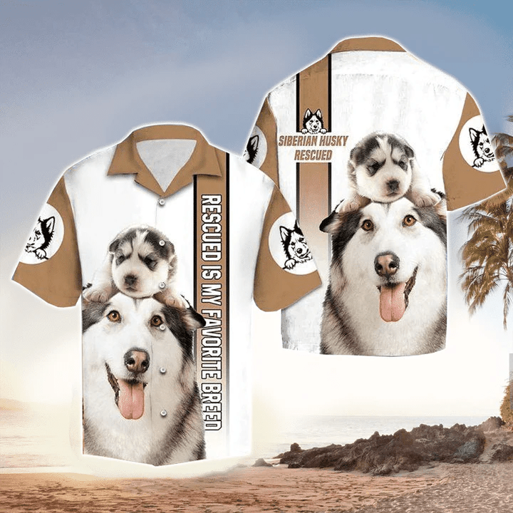 Siberian Husky Is My Favorite Breed Trendy Hawaiian Shirt, Flowers Aloha Shirt For Dog Lovers Siberian Husky Is My Favorite Breed Trendy Hawaiian Shirt, Flowers Aloha Shirt For Dog Lovers