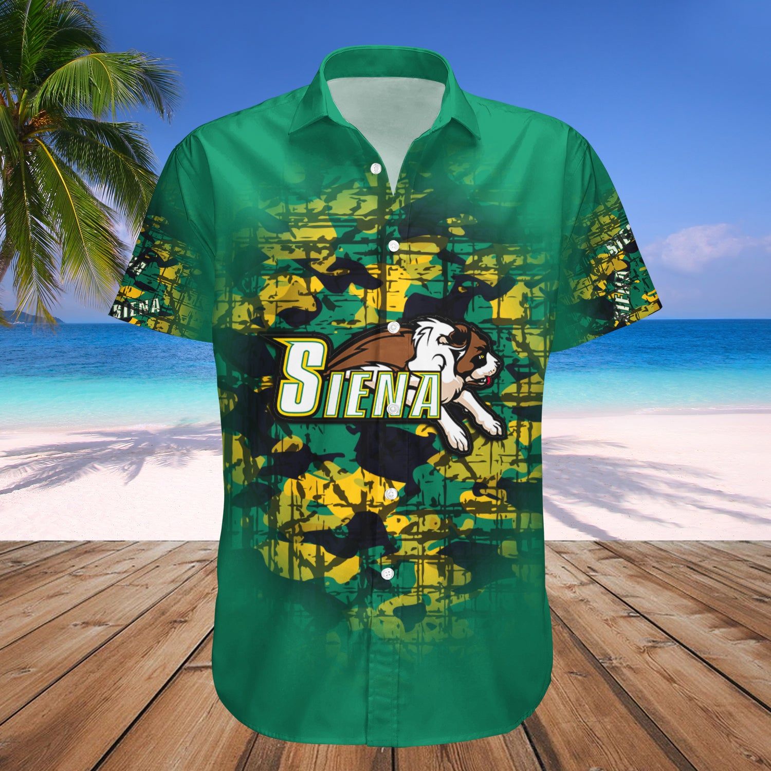 Siena Saints Hawaii Shirt Camouflage Vintage – NCAA