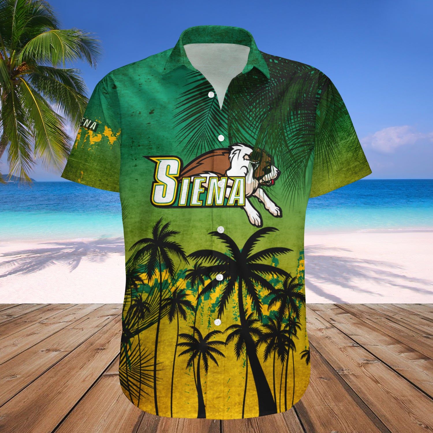 Siena Saints Hawaii Shirt Coconut Tree Tropical Grunge – NCAA