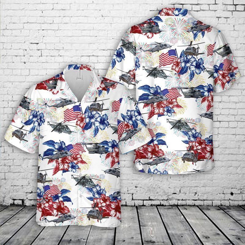Sikorsky Mh-53 Pave Low 4Th Of July Trendy Hawaiian Shirt, Patriotic Trendy Hawaiian Shirt For Men