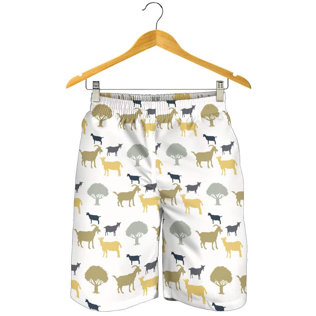 Silhouettes Of Goat And Tree Pattern For Men Women Kid Shorts
