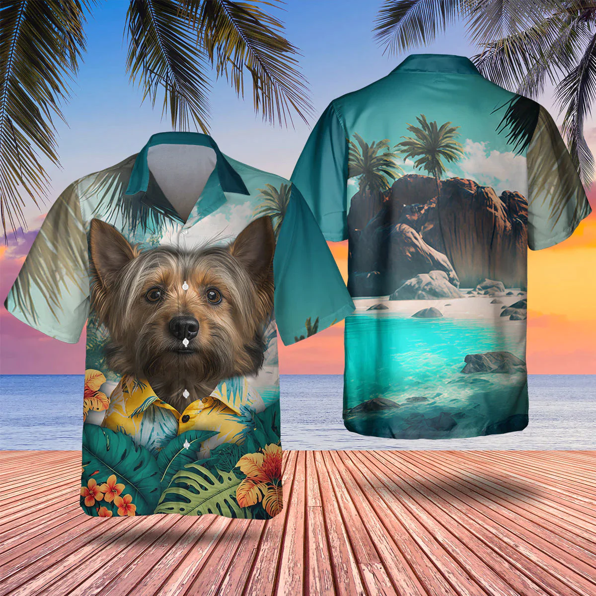 Silky Terrier 3D Tropical Trendy Hawaiian Shirt, Dog Lover Trendy Hawaiian Shirt, Summer Trendy Hawaiian Shirt For Men And Women Silky Terrier 3D Tropical Trendy Hawaiian Shirt, Dog Lover Trendy Hawaiian Shirt, Summer Trendy Hawaiian Shirt For Men And Women