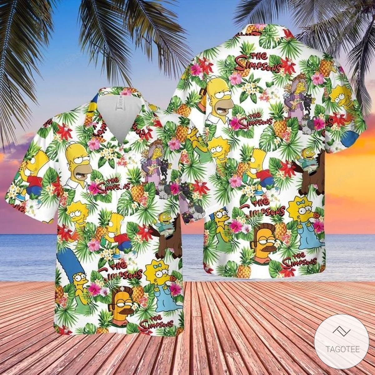 Simpsons Hawaiian Tropical Shirt Cartoon Trend