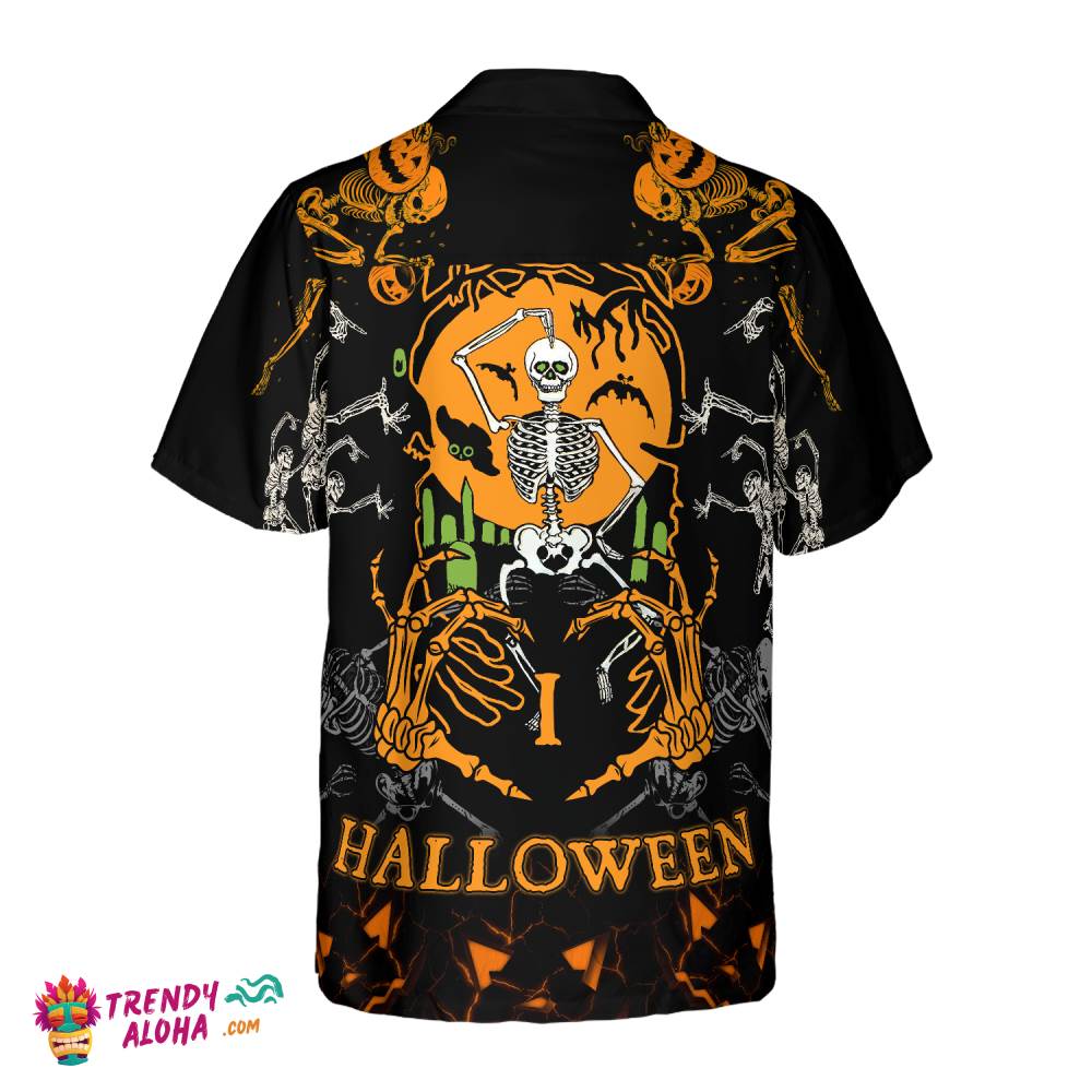 Skeleton Dances In The Darkness Hawaiian Shirt