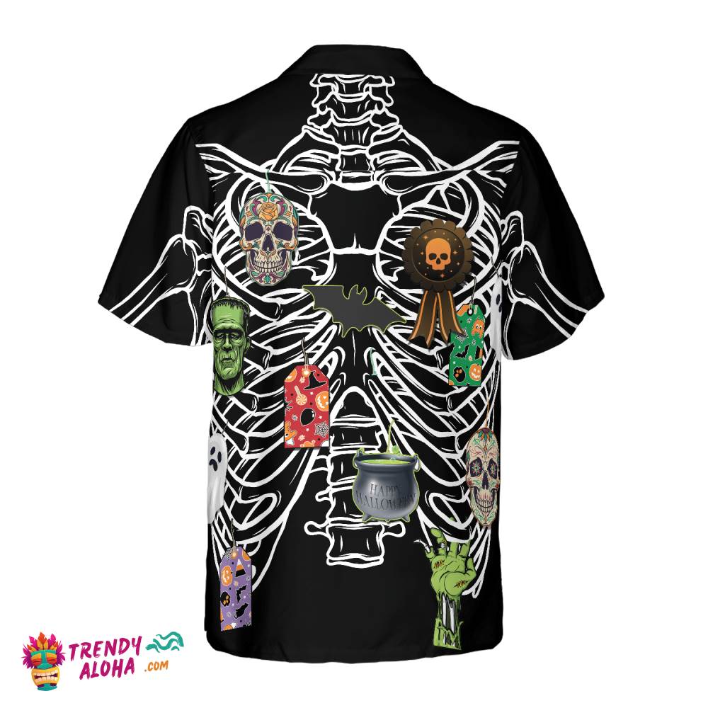 Skeleton Decorate Halloween Hawaiian Shirt, Unique Halloween Shirt For Men And Women