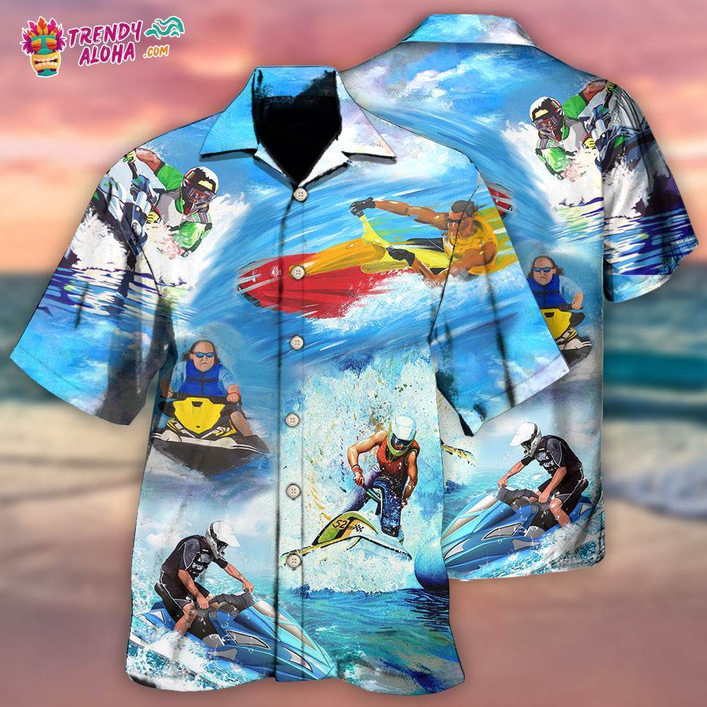 Skiing Jet Ski Cool Style Hawaiian Shirt – Trendy Aloha