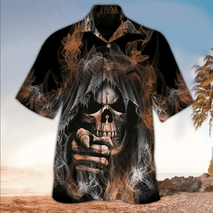 Skull 3D All Printed Black Hawaii Shirt, Perfect Trendy Hawaiian Shirt For Skull Lover, Trendy Hawaiian Shirt For Men Skull 3D All Printed Black Hawaii Shirt, Perfect Trendy Hawaiian Shirt For Skull Lover, Trendy Hawaiian Shirt For Men
