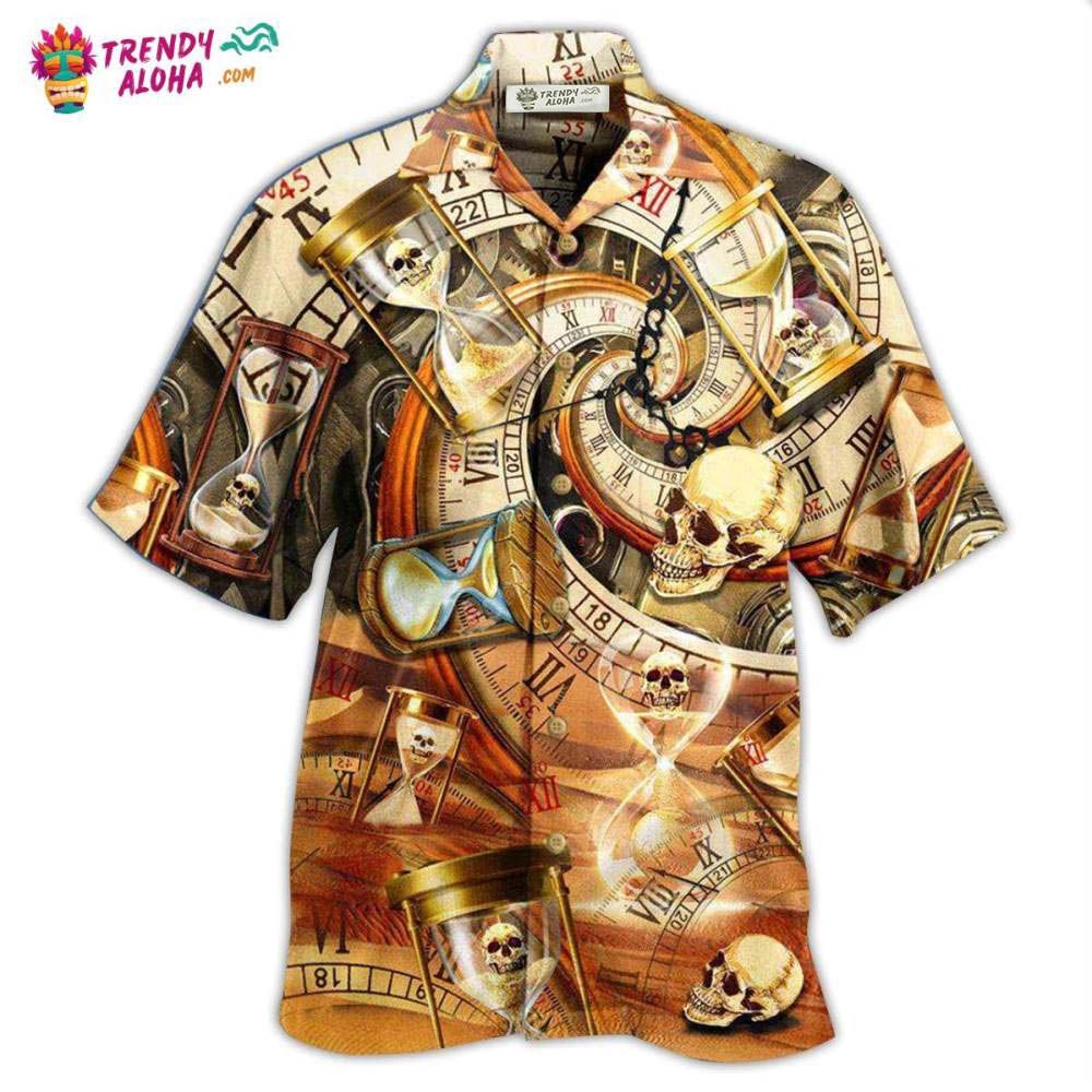 Skull All Knows Value Of Time Hawaiian Shirt – Trendy Aloha Skull All Knows Value Of Time Hawaiian Shirt – Trendy Aloha