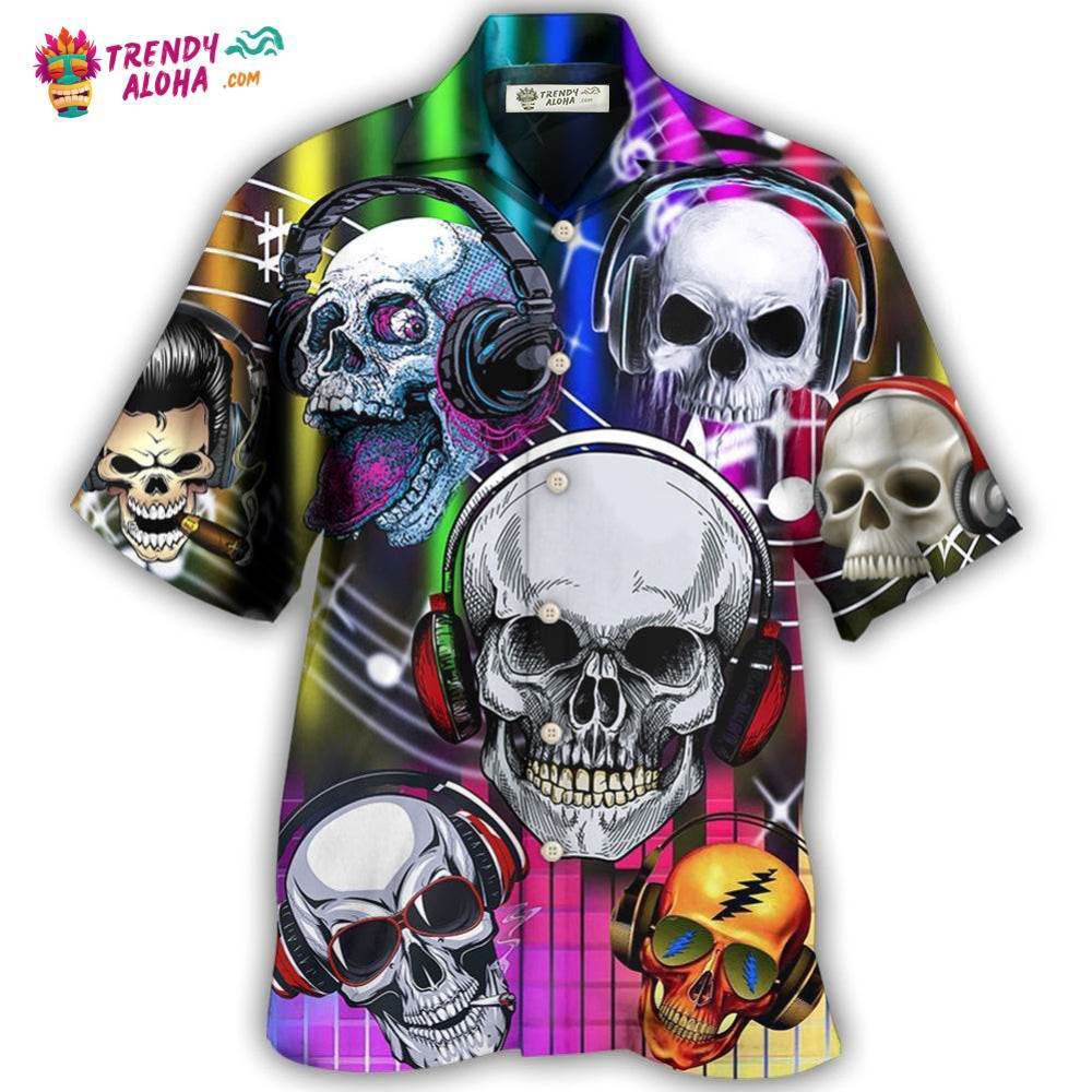 Skull Aloha Skull Music Lets Get High Hawaiian Shirt – Trendy Aloha Skull Aloha Skull Music Lets Get High Hawaiian Shirt – Trendy Aloha