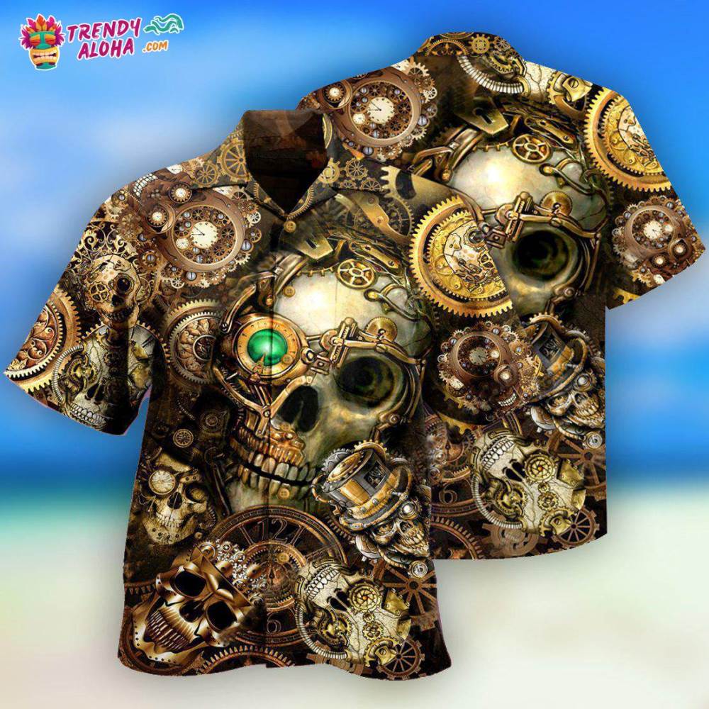 Skull Amazing Steampunk Hawaiian Shirt – Trendy Aloha