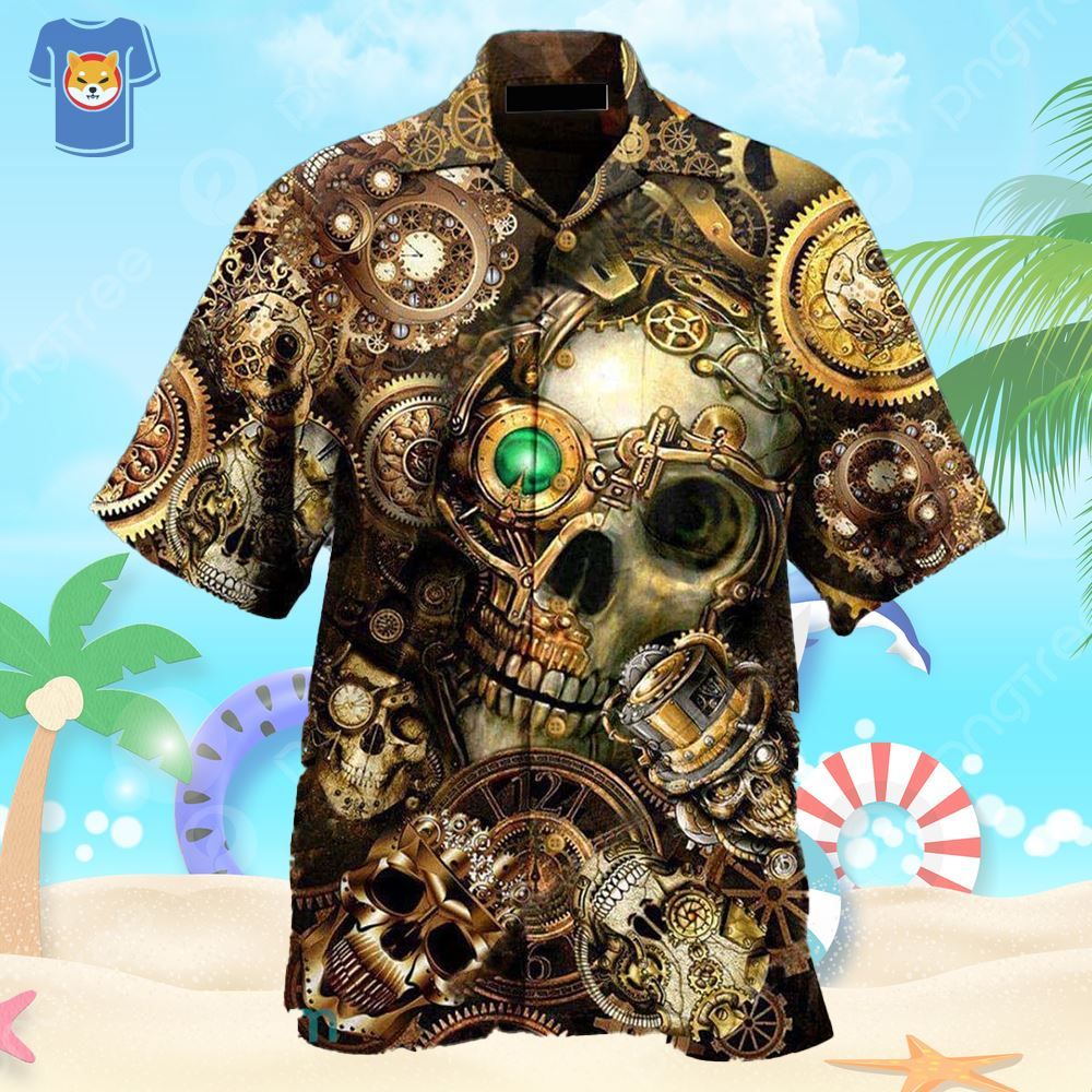 Skull Amazing Steampunk Hawaiian Shirt For Men And Women Skull Amazing Steampunk Hawaiian Shirt For Men And Women