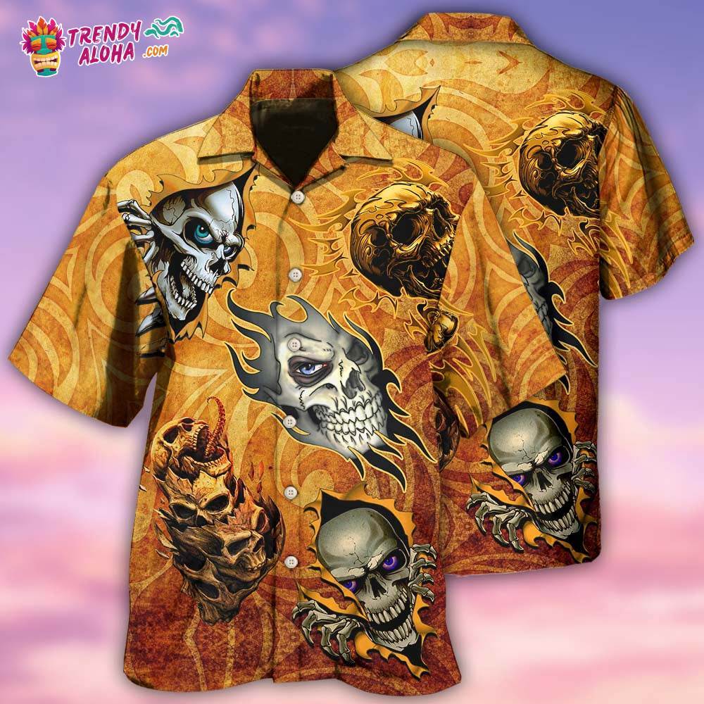 Skull And Fire My Style Hawaiian Shirt – Trendy Aloha