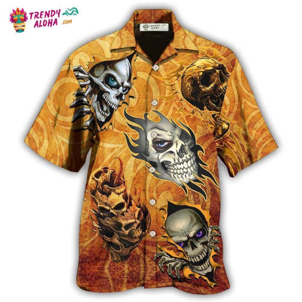 Skull And Fire My Style Hawaiian Shirt – Trendy Aloha