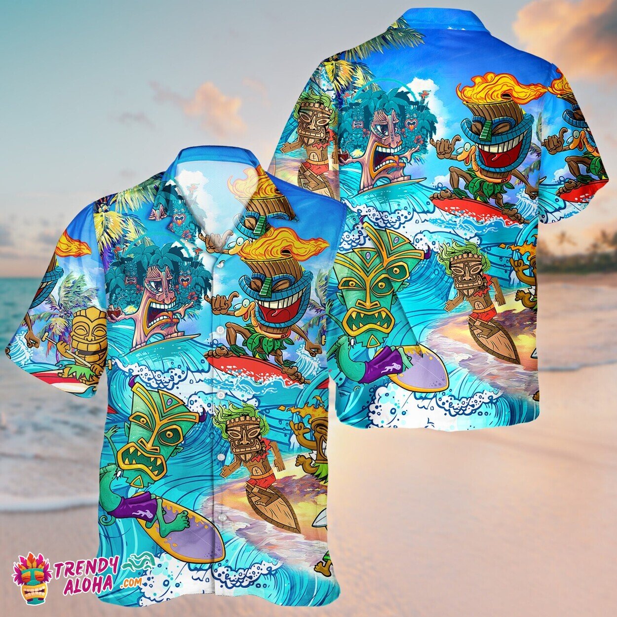 Skull and Rose Graphic Unisex Aloha Hawaiian Shirt Short Sleeve Design