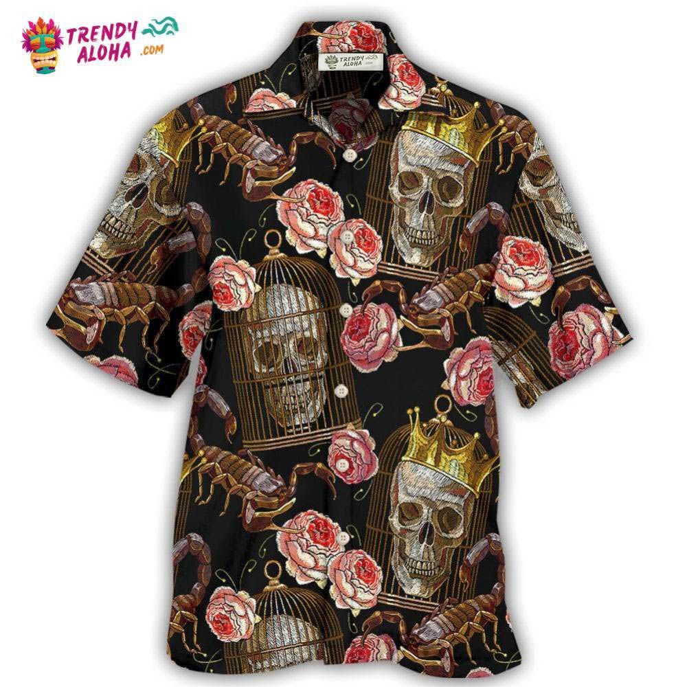 Skull And Scorpion Hawaiian Shirt – Trendy Aloha Skull And Scorpion Hawaiian Shirt – Trendy Aloha
