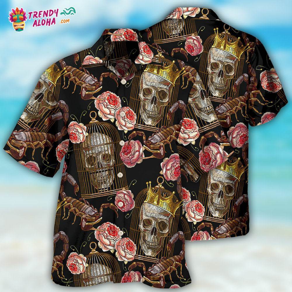 Skull And Scorpion Hawaiian Shirt – Trendy Aloha