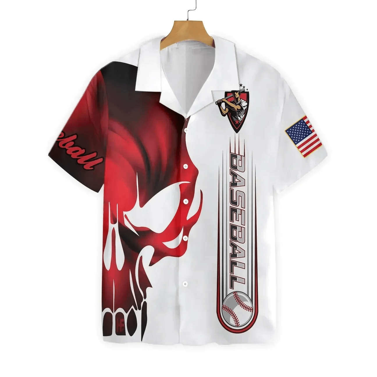 Skull Baseball Trendy Hawaiian Shirt