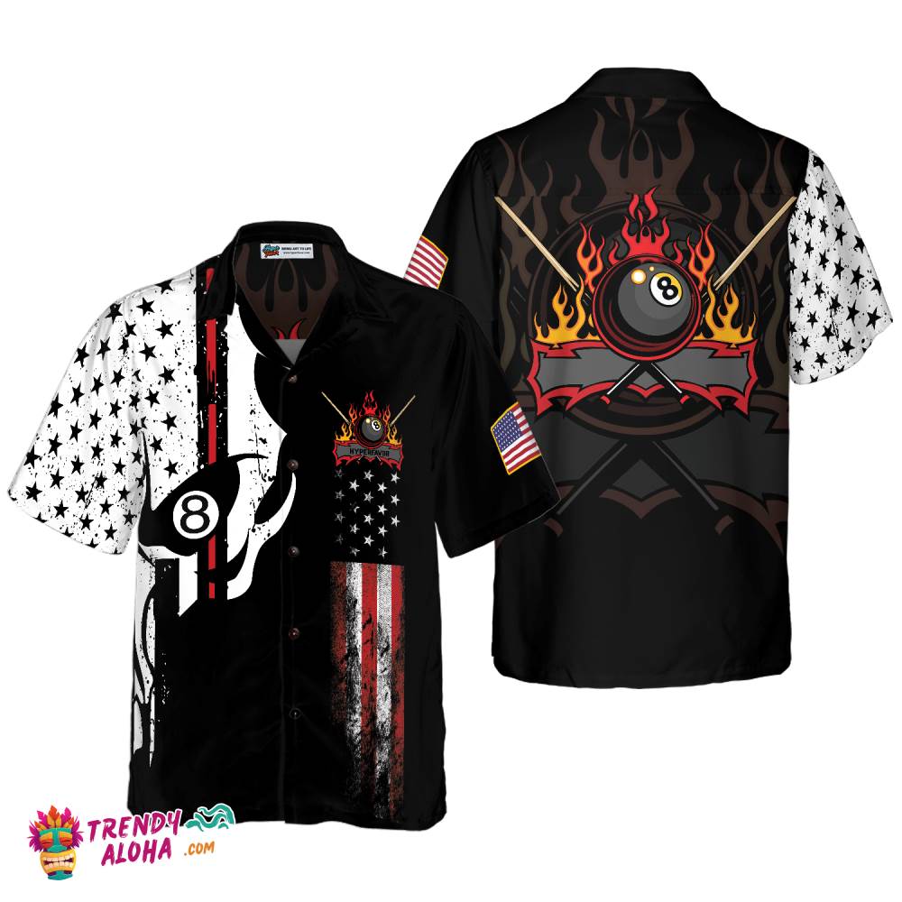 Skull Billiards Pool Hawaiian Shirt