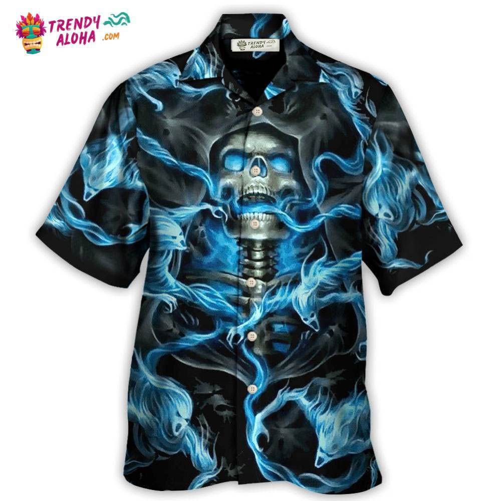 Skull Black Ground Hawaiian Shirt – Trendy Aloha