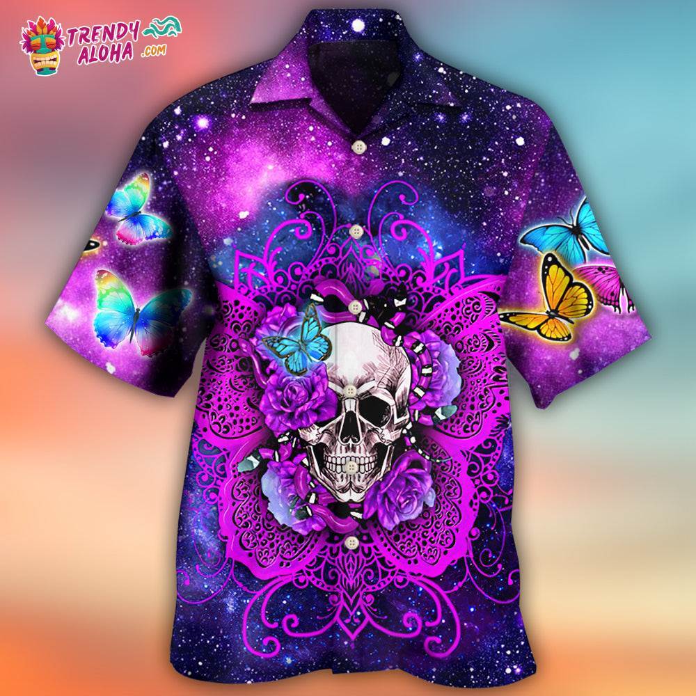 Skull Butterfly Snake Lighting Flower Hawaiian Shirt – Trendy Aloha