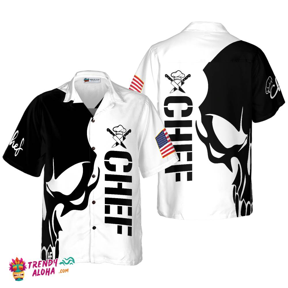 Skull Chef Hawaiian Shirt Skull Chef Hawaiian Shirt