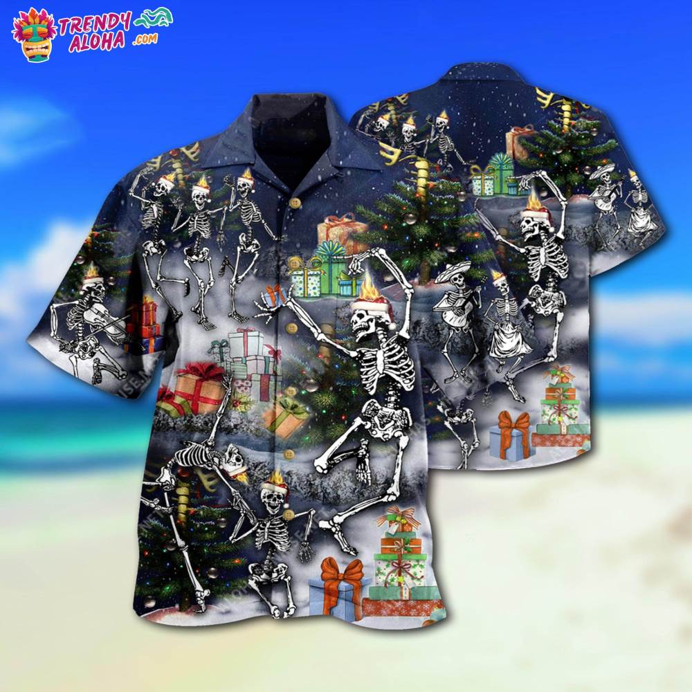 Skull Dancing With Christmas Hawaiian Shirt – Trendy Aloha