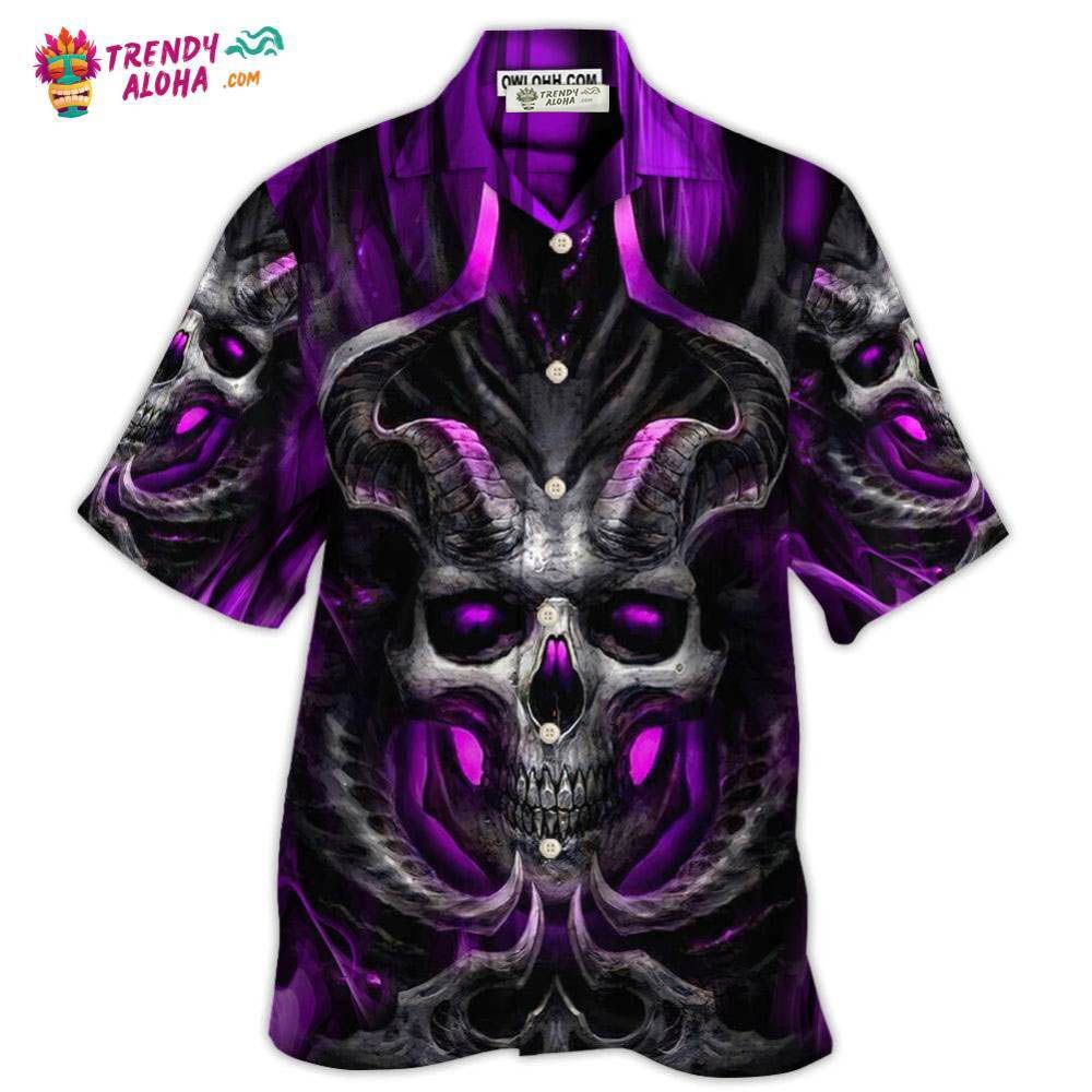 Skull Dark Purple Fire Lighting Hawaiian Shirt – Trendy Aloha Skull Dark Purple Fire Lighting Hawaiian Shirt – Trendy Aloha