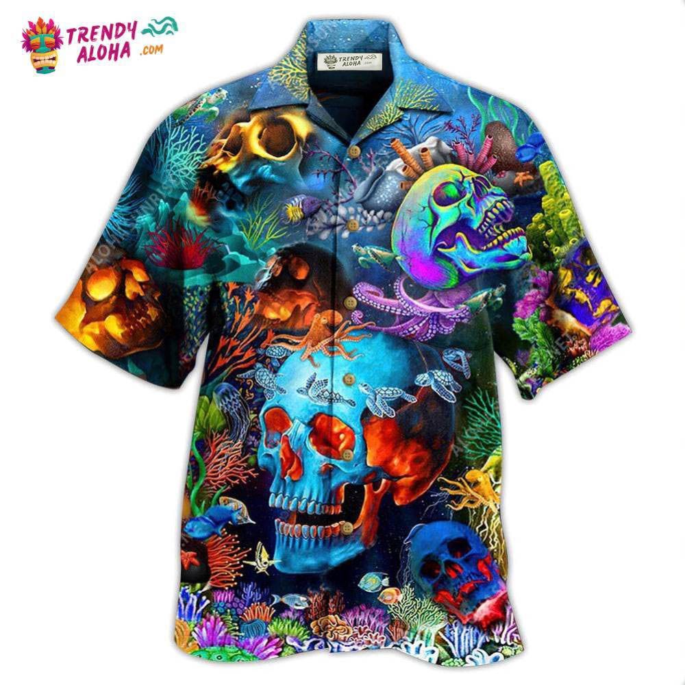 Skull Deep In The Ocean Hawaiian Shirt – Trendy Aloha