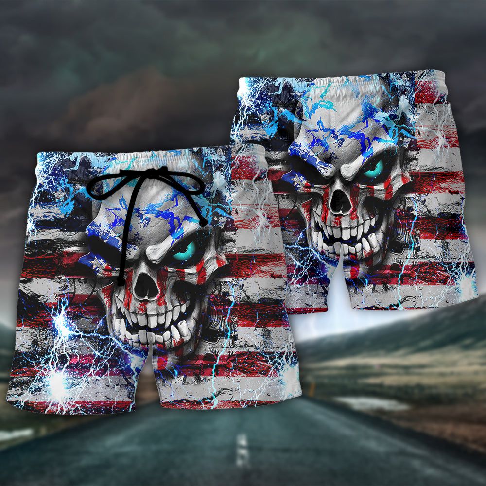Skull Don’t Try To Figure Me Out I’m A Special Kind Of Twisted Trendy Aloha Hawaiian Beach Shorts