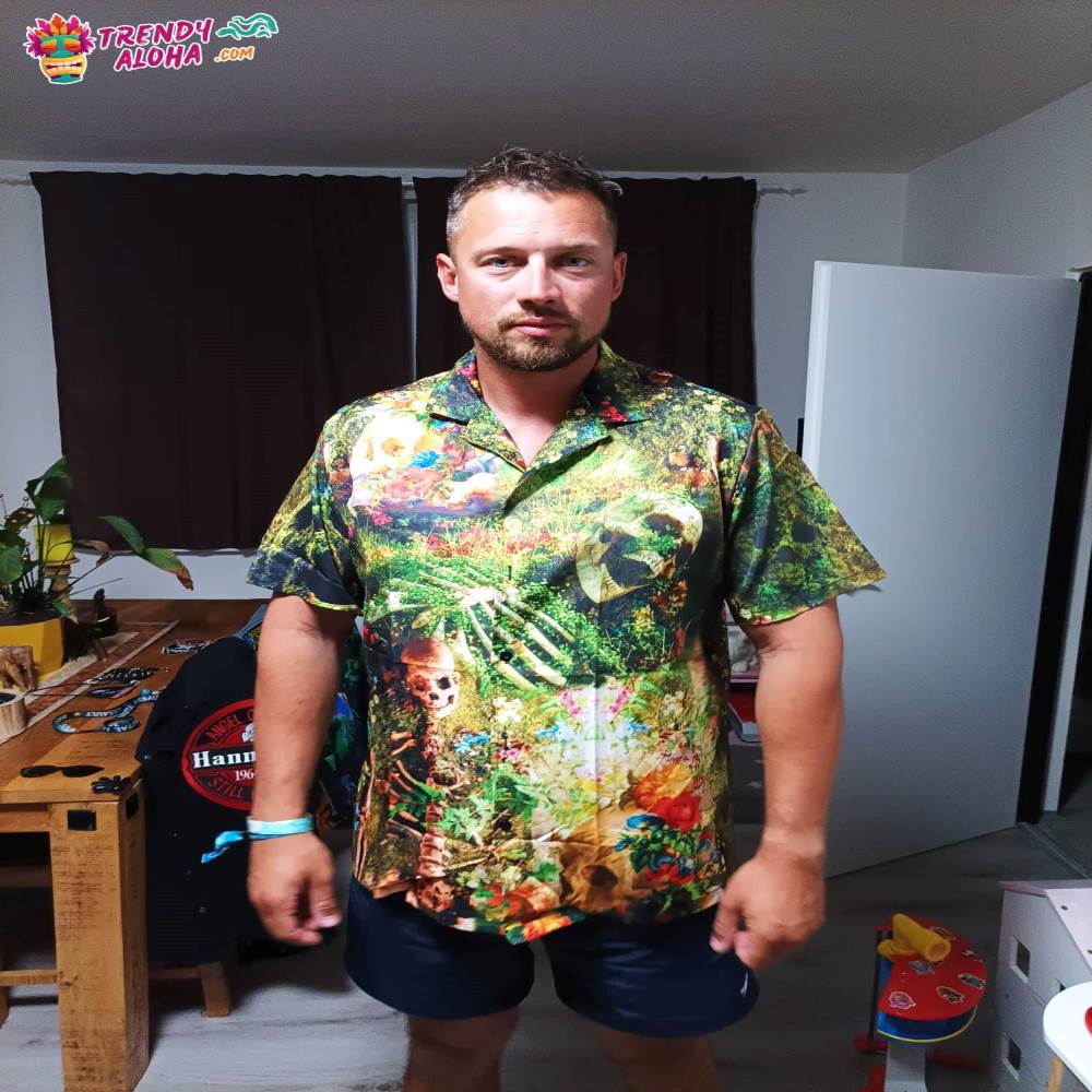 Skull Flower Skeleton Forever Hawaiian Shirt – Trendy Aloha