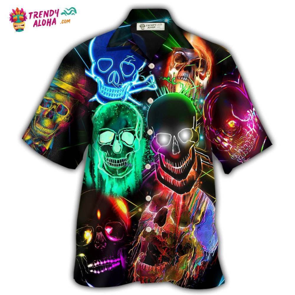 Skull Glowing Hawaiian Shirt – Trendy Aloha Skull Glowing Hawaiian Shirt – Trendy Aloha
